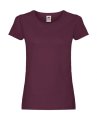 Goedkope Dames T-shirt Fruit of the Loom Lady fit 61-420-0 Burgundy